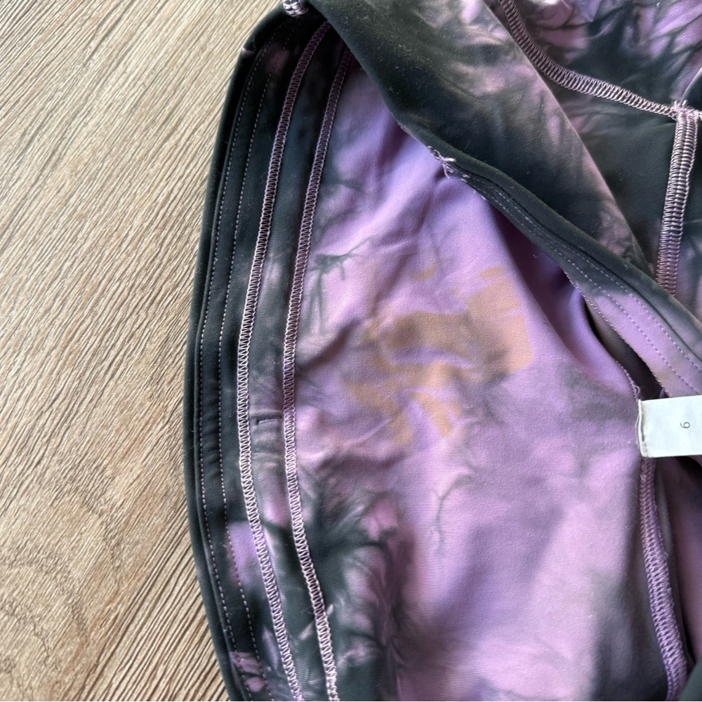 Lululemon Power Thru High-Rise Tight Purple Tie Dye Leggings Size 6 - Picture 6 of 6